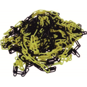 Plastic barrier chain | 25 | 8 mm thick | yellow / black